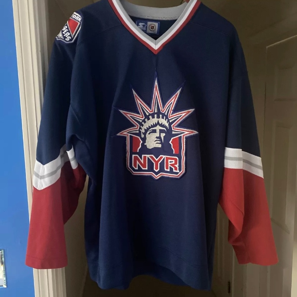 vintage New York Rangers NHL Hockey Jersey Starter long sleeve vtg